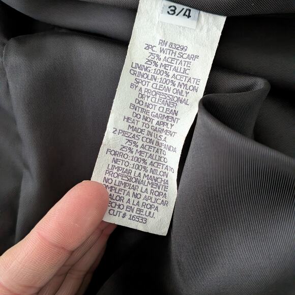 Vintage Jump Prom Dress Maxi Ball Gown 4 Blue Black Y2K Metallic Princess Goth - Picture 13 of 14